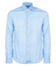 CAMICIA AZZURRA CON POLSINO ROTONDO