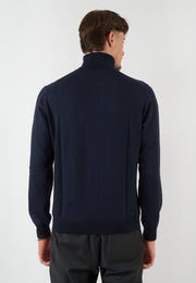 MAGLIA COLLO ALTO BLU