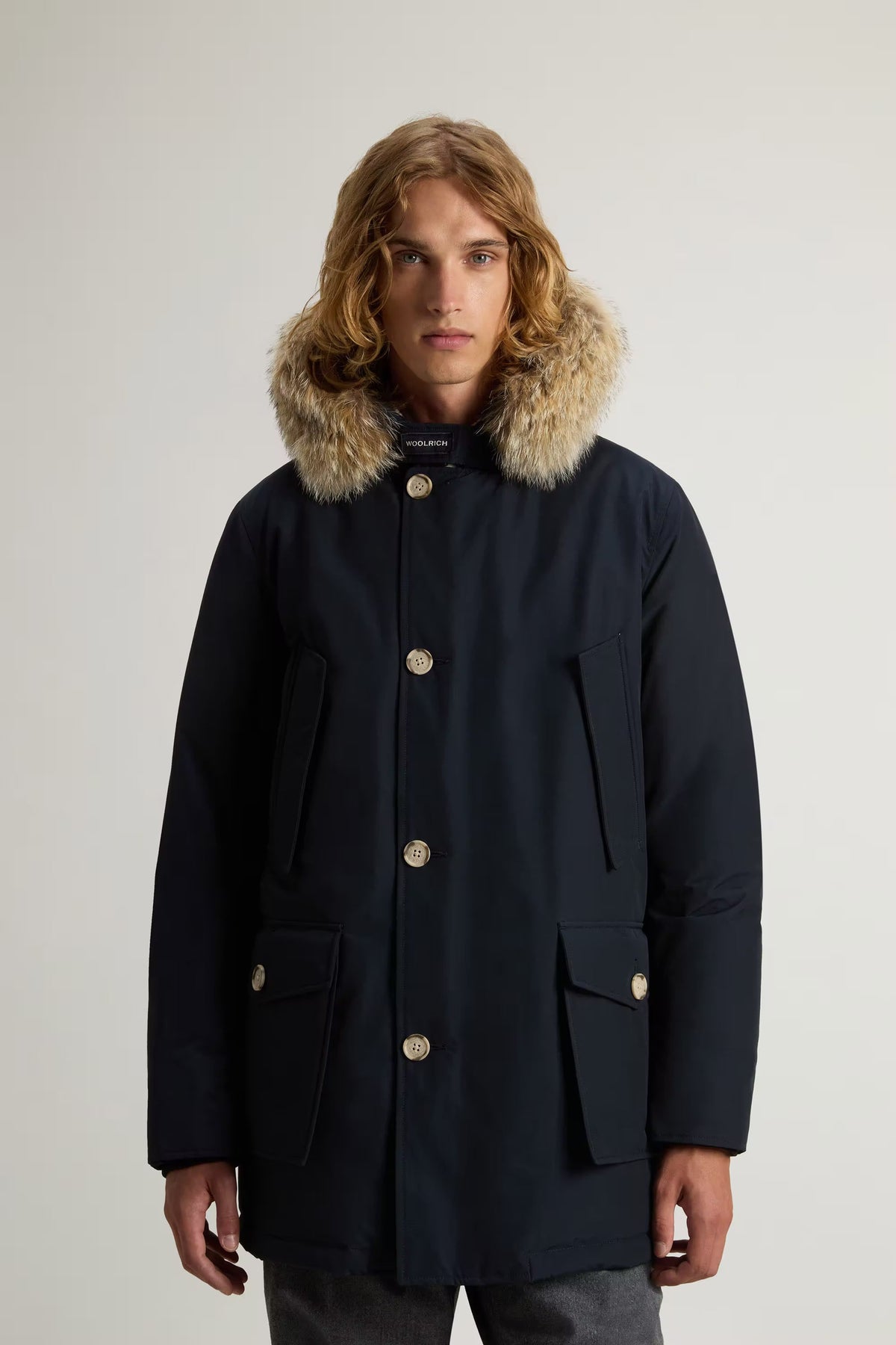 Giacca Arctic Detachable Fur Uomo Melton Blue