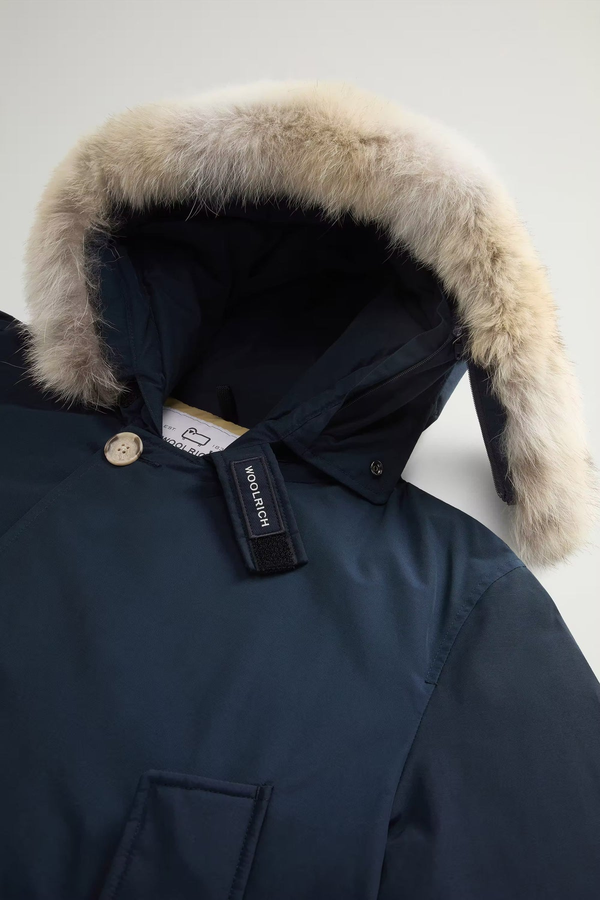 Giacca Arctic Detachable Fur Uomo Melton Blue