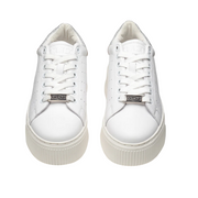 Cult scarpa sneakers da donna in pelle con applicazione glitter Perry 3162 CLW316220 bianco