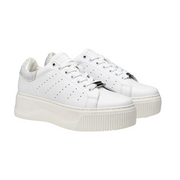 Cult scarpa sneakers da donna in pelle con applicazione glitter Perry 3162 CLW316220 bianco