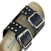 Goldstar sandalo da donna a doppia fibbia GS801QR premium nero