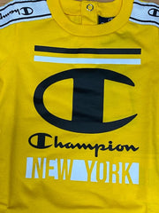 Champion Completino da bambino maglietta e pantaloncino 305997 YS011 LCD giallo-nero