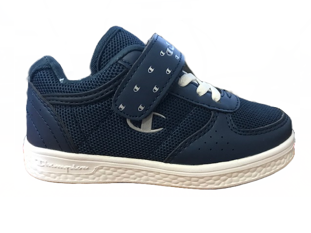 Champion scarpa sneakers da bambino in tela con laccio elastico e strappo Low Cut ultralite S31505 blu