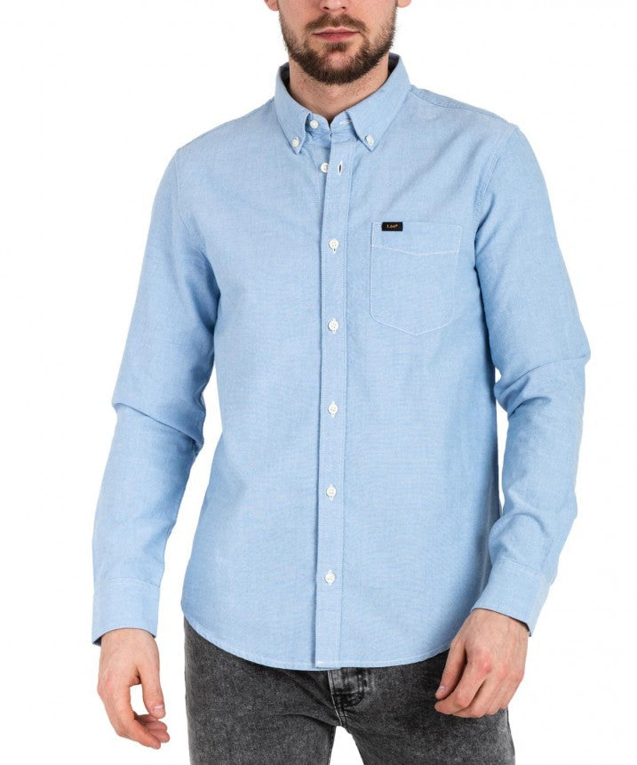 Lee Camicia da uomo manica lunga Button Down L880KUA29 prep blue