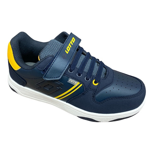 Lotto scarpa da ginnastica da bambino con strappo e laccio elastico Rocket AMF 216916 6Y3 blu