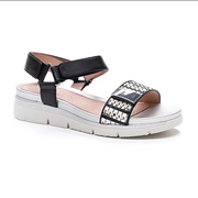 Stonefly sandalo casual da donna Elody 11 Nappa Sintetico Intreccio 213861 000 nero