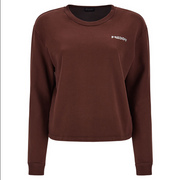 Freddy Felpa cropped a girocollo comfort tinta in capo JOYC024X M79X chocolate fondant