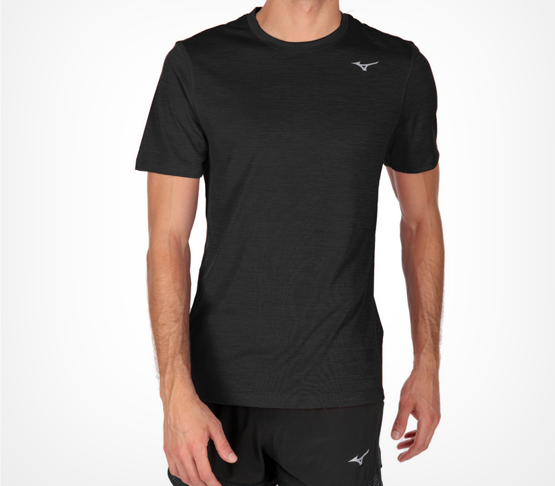 Mizuno Impulse Tee J2GA7519 09 - T-shirt Running Uomo Nera