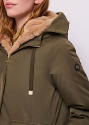 Gaudì Parka da donna con pelliccia sintetica 621BD35017 verde