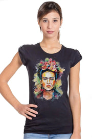 T-shirt Frida Kahlo Donna Bio - Cotone Organico 100% Made in Italy