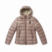 Blauer piumino donna con cappuccio 26WBLDC02070-006648 30CEB nocciola