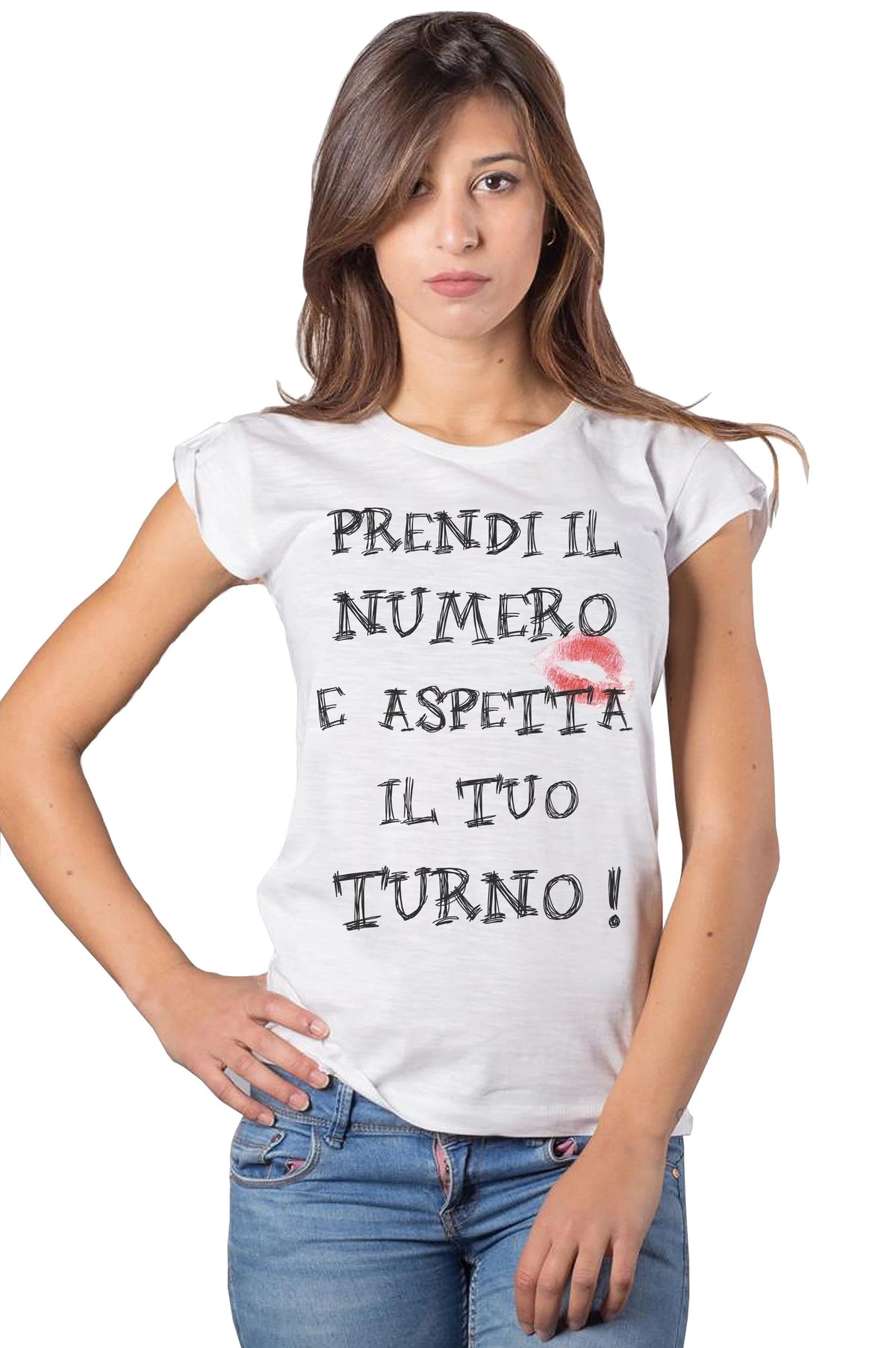 T-shirt Donna Slub Cotone Bio 'Prendi il Numero'
