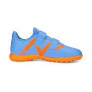 Puma scarpa da calcetto da ragazzo con velcro 107205 01 blue glimmer-white ultra orange