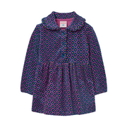 Boboli Vestito di velluto a coste per neonato con stampa floreale 249173-9512 viola-blu