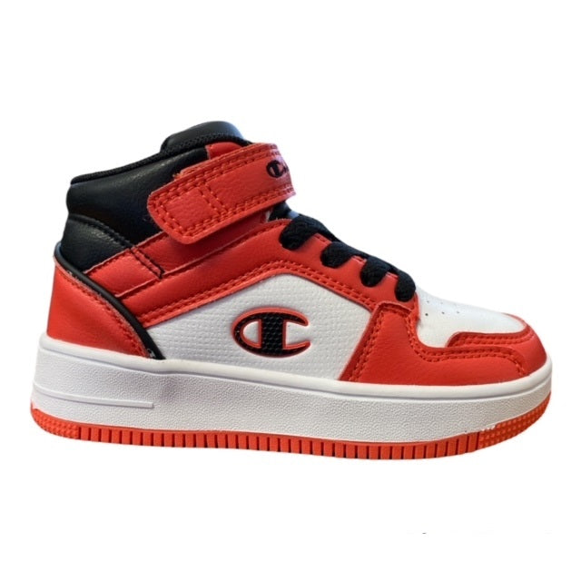 Champion scarpa sneakers da ragazzo Rebound 2.0 Mid S32262 WW006 WHT bianco-arancio-nero