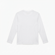 Calvin Klein maglietta junior in jersey manica lunga Small Chest LV1CKTJA17 YAF bianco