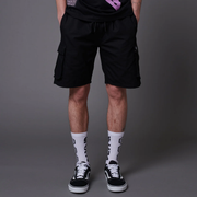 Dolly Noire Pantaloncino Cargo in Cotone Ripstop Easyshort pa901-qe-01 nero