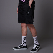 Dolly Noire Pantaloncino Cargo in Cotone Ripstop Easyshort pa901-qe-01 nero