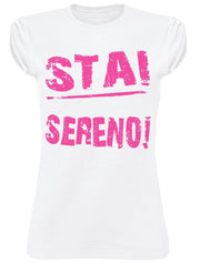 T-shirt Donna Slub "Stai Sereno" 100% Cotone Eco